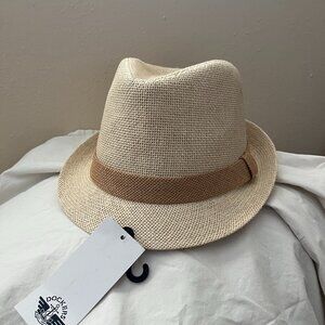 Dockers Men's Textured Straw Fedora Hat
